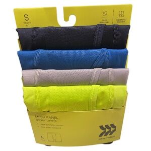 All in Motion Boys Mesh Boxer Briefs 4 pack NWT Size Small(6/7)